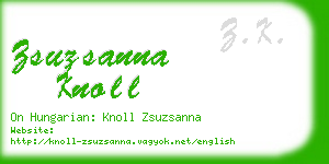zsuzsanna knoll business card